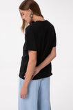 GAELLE PARIS T-Shirt Paricollo Mezza Manica Con Strass Termo  GAABW09374 nero