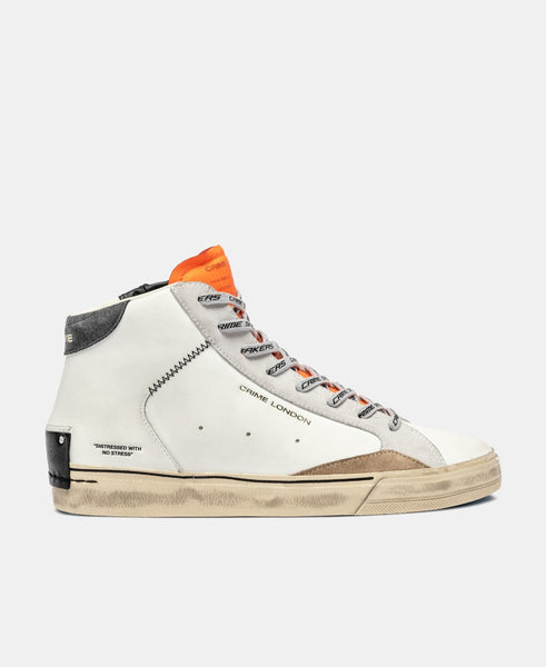 CRIME LONDON SNEAKERS UOMO DISTRESSED 2.0 HIGH ORANGE ORBIT ART 11051