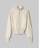 HINNOMINATE Felpa Collo Alto Full Zip Con Inserti In Maglia • Bianco Burro  HMABW01975