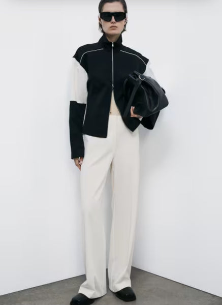 PATRIZIA PEPE Pantaloni "ESSENTIAL" fluidi 2P1725_A498_W405 wooly white