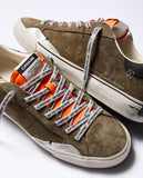 CRIME LONDON SNEAKER UOMO DECONSTRUCTED LAVA ORANGE ART 11030