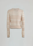 GAELLE PARIS Pullover paricollo con motivo a treccia e pendaglio logato sul retro
GAABW11436 crema