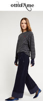 OTTOD'AME Pantalone in velluto VLY_DP9880_2222 blu