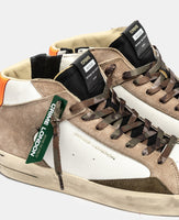 CRIME LONDON SNEAKERS UOMO SK8 DELUXE MID BURNT ASHES ART 11152