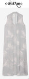 OTTOD'AME Abito lungo in raso di viscosa FMG_TA5399_1955 argento