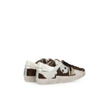 PHILIPPE MODEL   SNEAKERS DONNA Prsx Bianco Stampa Animalier Marrone   PRLD AV01