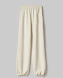 HINNOMINATE Pantalone Con Nervature E Coulisse Al Fondo In Viscosa • Bianco Burro HMABW01994