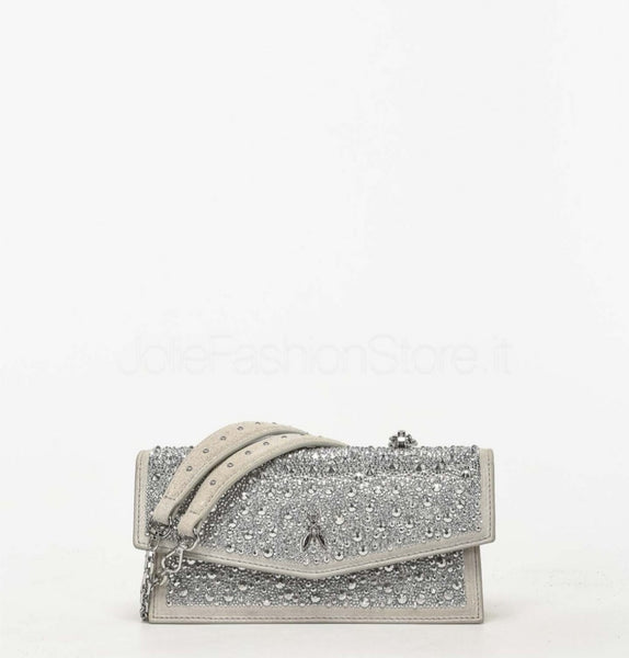PATRIZIA PEPE BORSA FLY BAMBY 8B0032 L083 FF45 Silver&LabradorStras