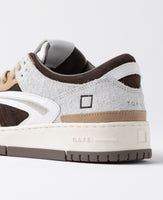 D.A.T.E. SNEAKERS TORNEO POP WHITE-BROWN UOMO