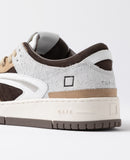 D.A.T.E. SNEAKERS TORNEO POP WHITE-BROWN UOMO