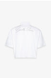GAELLE PARIS Camicia A Mezza Manica In Popeline Di Cotone  GAABW09858 bianco