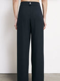 PATRIZIA PEPE  Pantaloni palazzo in crêpe 2P1776_A411_K103 nero