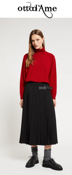 OTTOD'AME Gonna kilt a pieghe KEO_DN6271_1920 nero