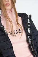 GAELLE PARIS Piumino Manica Lunga Con Cappuccio • Nero GAABW06501