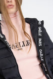 GAELLE PARIS Piumino Manica Lunga Con Cappuccio • Nero GAABW06501