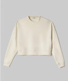 HINNOMINATE Felpa Paricollo Corta In Viscosa • Bianco Burro HMABW01991