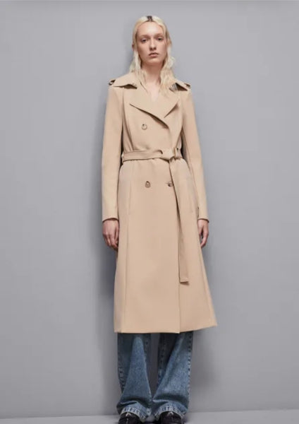 PATRIZIA PEPE Trench con fibbia in nylon bielastico 8O0137_A2AW_B663