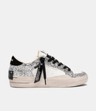 CRIME LONDON DONNA SK8 DELUXE METALLIC SILVER 25117