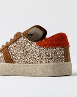 D.A.T.E. SNEAKERS DONNA HILL LOW GLITTER BRONZE