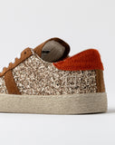 D.A.T.E. SNEAKERS DONNA HILL LOW GLITTER BRONZE
