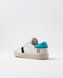 D.A.T.E. SNEAKERS UOMO HILL LOW FLUO WHITE-BLUE