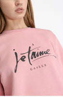 GAELLE PARIS Felpa Paricollo Manica Lunga • Rosa -GAABW07773