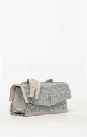 PATRIZIA PEPE BORSA FLY BAMBY 8B0032 L083 FF45 Silver&LabradorStras