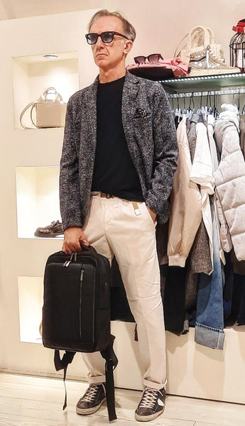 WHITE SAND PANTALONE IN VELLUTO UOMO OFF WHITE MOD GREG