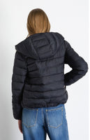 GAELLE PARIS Piumino Manica Lunga Con Cappuccio • Nero GAABW06501