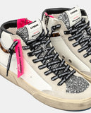 CRIME LONDON DONNA RECUT HIGH WHITE CHEETAH ART.25172