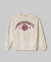HINNOMINATE Felpa Paricollo Over College • Bianco Burro HMABW02070