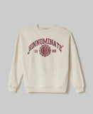 HINNOMINATE Felpa Paricollo Over College • Bianco Burro HMABW02070