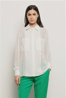 GAELLE PARIS Camicia con tasche in georgette e popeline GAABW05225