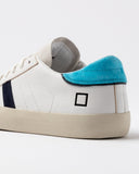 D.A.T.E. SNEAKERS UOMO HILL LOW FLUO WHITE-BLUE