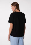 GAELLE PARIS T-Shirt Paricollo Mezza Manica Con Strass Termo  GAABW09374 nero