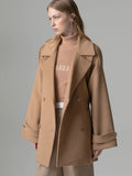 GAELLE PARIS      Cappotto corto doppiopetto con manica raglan GAABW11002 sabbia