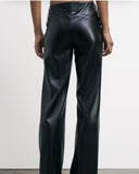 PATRIZIA PEPE Pantaloni spalmato stile biker 8P0757_E005_K103 nero