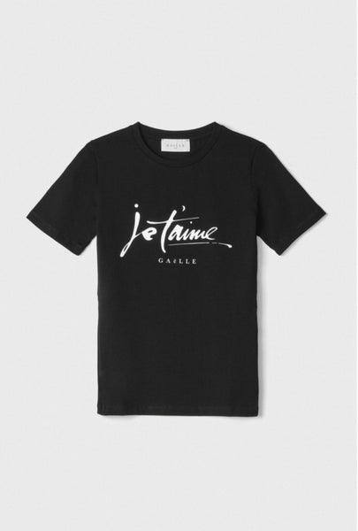 GAELLE PARIS T-Shirt In Bielastico Mezza Manica Con Stampa •Nero GAABW07774
