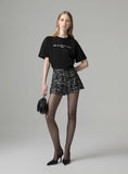 GAELLE PARIS  T-shirt paricollo mezza manica con logo strass sul davanti
GAABW11326