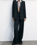 PATRIZIA PEPE  Pantaloni "ESSENTIAL" a palazzo 2P1707_A475_K103 nero