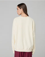 HINNOMINATE Felpa Paricollo Over College • Bianco Burro HMABW02070