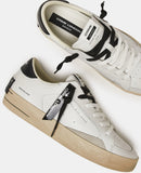 CRIME LONDON SNEAKER UOMO SK8 DELUXE ALL WHITE 17100