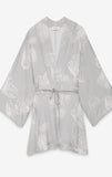 OTTOD'AME Blusa a kimono in raso di viscosa FMG_TC5283_1955 argento