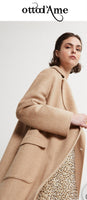 OTTOD'AME Cappotto lungo doppiopetto FOS_DJ0052_1941 ECRU'
