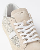 D.A.T.E. SNEAKERS DONNA HILL LOW GLITTER PLATINUM