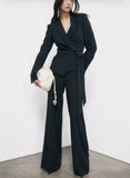 PATRIZIA PEPE Blazer in crêpe con fusciacca 2S1563_A411_K103 nero