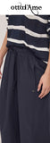 OTTOD'AME Pantaloni balloon in popeline PCH_DP0065_2222 night