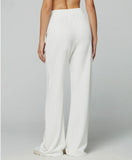 HINNOMINATE Pantalone in modal dritto con cinto alto • Off white  HMABW01450