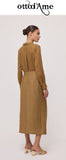 OTTOD'AME Camicia regular in lino MSM_DC5272_2372 rhum