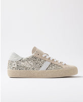 D.A.T.E. SNEAKERS DONNA HILL LOW GLITTER PLATINUM